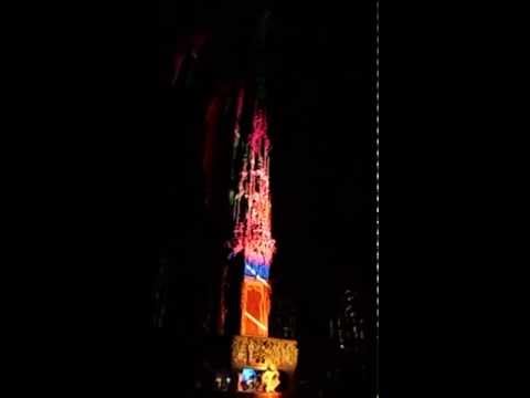 Shepard-Risset-Glissando and projection of a Barber-Pole-Illusion @ Blaue Nacht Nuremberg 2013