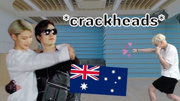 stray kids aussie line peak ✨chaotic energy✨ for 8 minutes straight