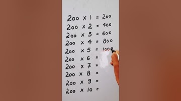write the Table of 200 in 18 second only..#maths #maths #mathshack @study_care0