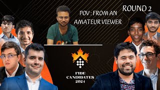 FIDE Candidates 2024 | Round 2 | Vidit, Pragg, Gukesh & other | Hikaru Nakamura - Vidit Gujrathi