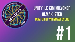 Unity İle Android Bilgi Yarışması Oyunu | Kim Milyoner Olmak İster -1 | Menü ve Buton Tasarımı screenshot 1