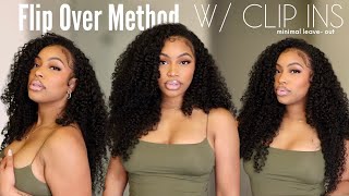 QUICK FLIP OVER METHOD USING CLIP INS: Minimal LeaveOut (Easy & Fast Using Only 10 pcs) | CURLSQUEEN screenshot 4