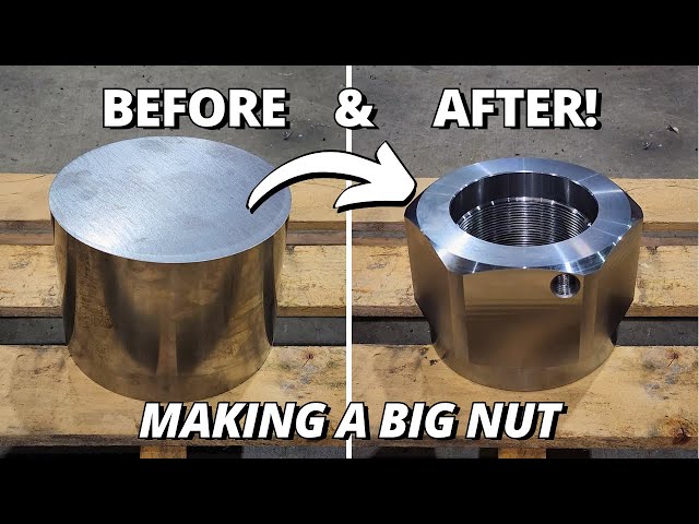 Making a BIG Nut for Hydraulic Cylinder | Machining & Milling class=