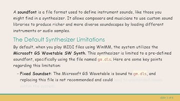 Exploring Custom Soundfonts in WinMM: Is It Possible?