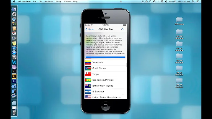 7blur - Control & Notification Center Live Blur Effects for iOS 7 using Objective-C
