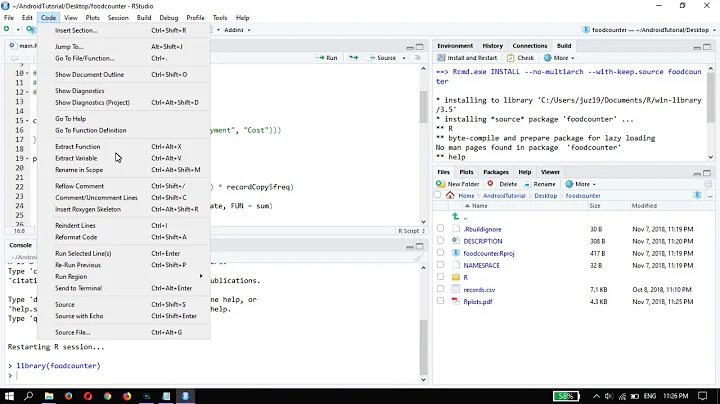 R Documentation using RStudio and Roxygen
