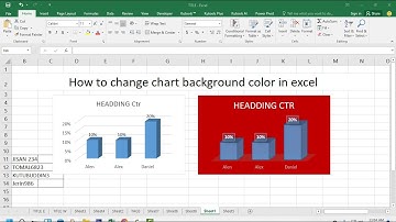 How to change chart background color in excel