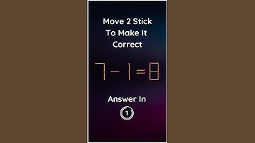 Move only 2 stick to make equation correct, Matchstick puzzle #shorts #ytshorts #matchstick