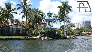 Relaxing River Ride through Fort Lauderdale by Water Taxi during FLIBS 2019 - Amazing Mansion Tour