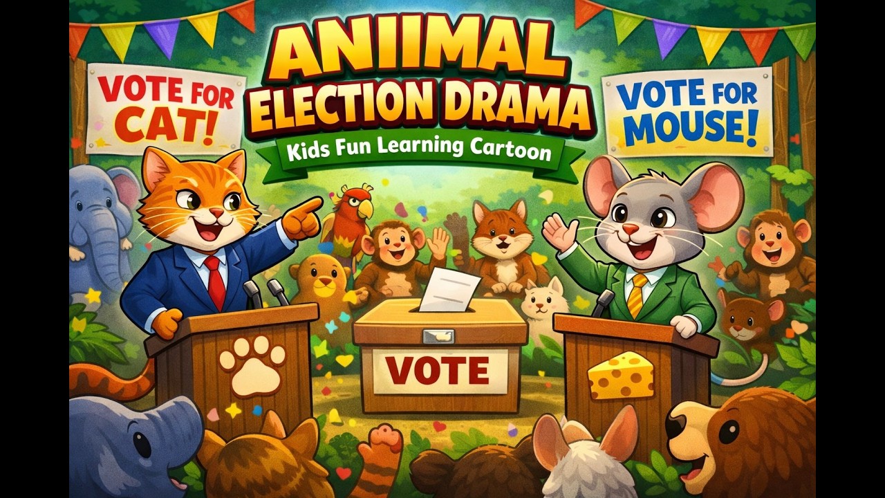 Animal Election Drama – Kids Fun Learning Cartoon - YouTube