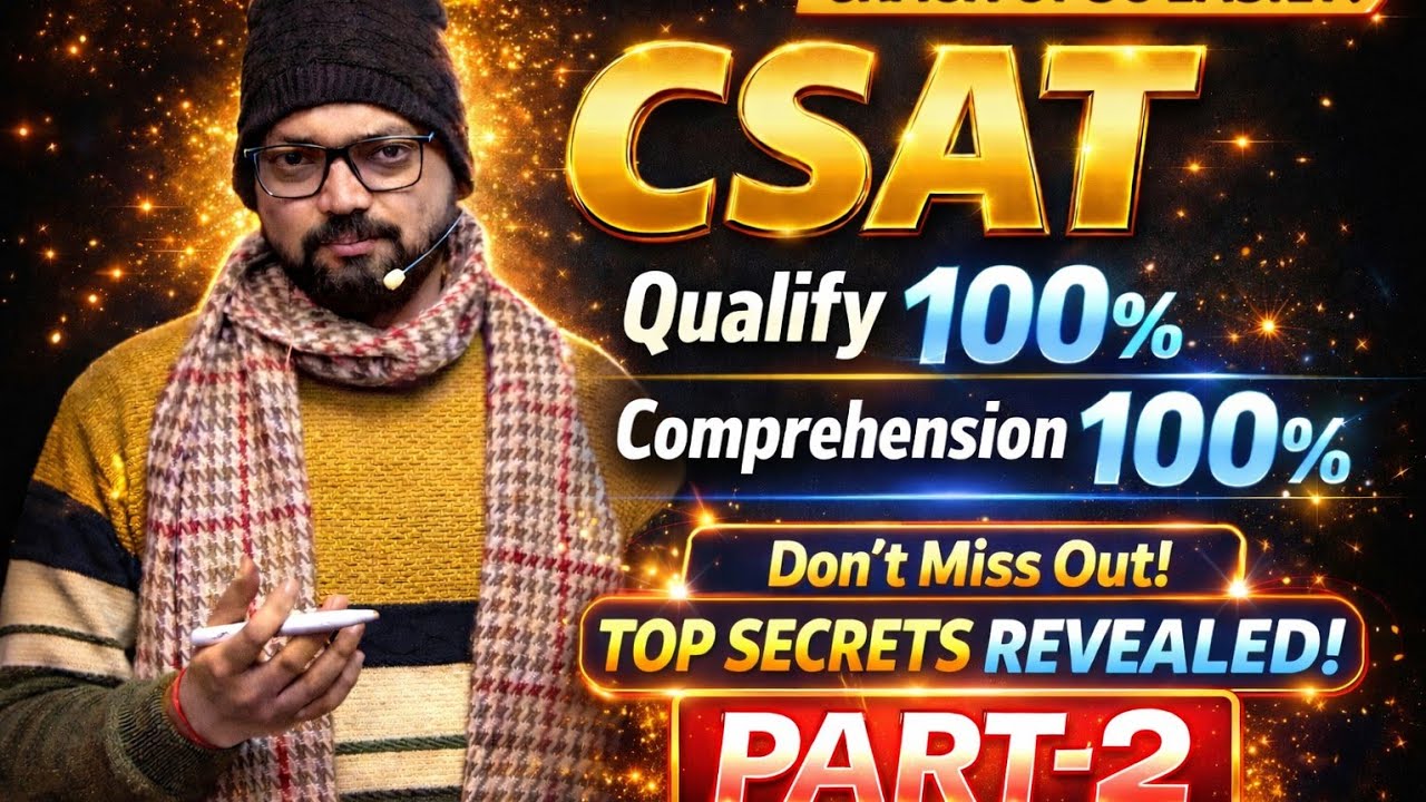 Csat for UPSC in Hindi | #Comprehension Vision 365 PT Sci and Tech 2026| by RG Sir #vision365pt