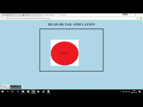 HTML5 CANVAS - PART 21 - HEAD OR TAILS GAME