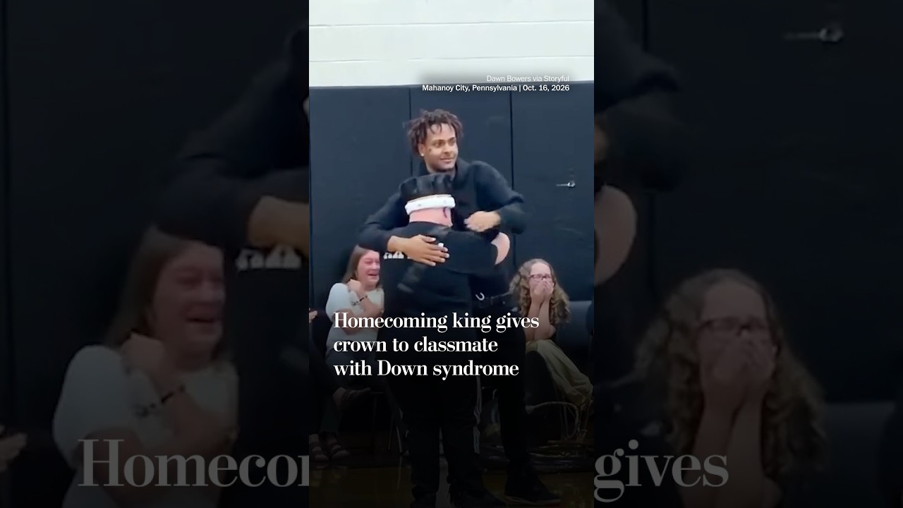 Homecoming King gives crown to classmate with Down syndrome