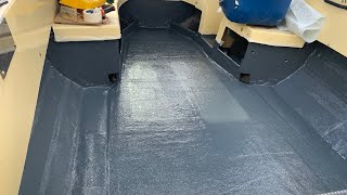 Shetland Alaska 500 fitting a new boat floor Part 3 | how to flo coat a fibreglass boat