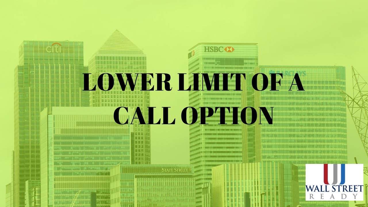 FRM - Lower Bound of European Call Options