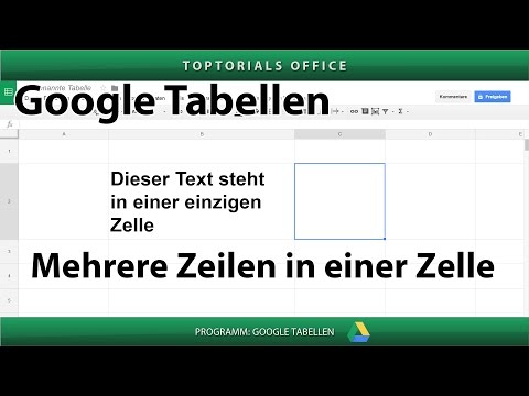 Video: Wie wird Text in Google Sheets umbrochen?