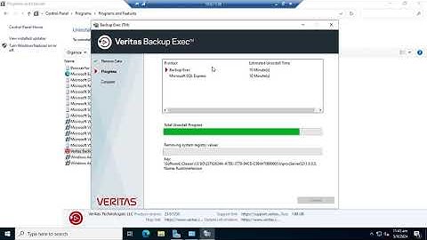 How to uninstall the Veritas Backup Exec software(Veritas uninstall ပြုလုပ်နည်း)