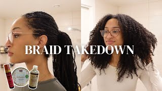 BRAID TAKEDOWN & NATURAL 3C/4A HAIR ROUTINE