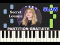 SLOW piano tutorial &quot;SECRET&quot; par Louane, 2022, avec partition gratuite (pdf)