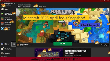 Minecraft 2023 April Fools Snapshot 23w13a_or_b