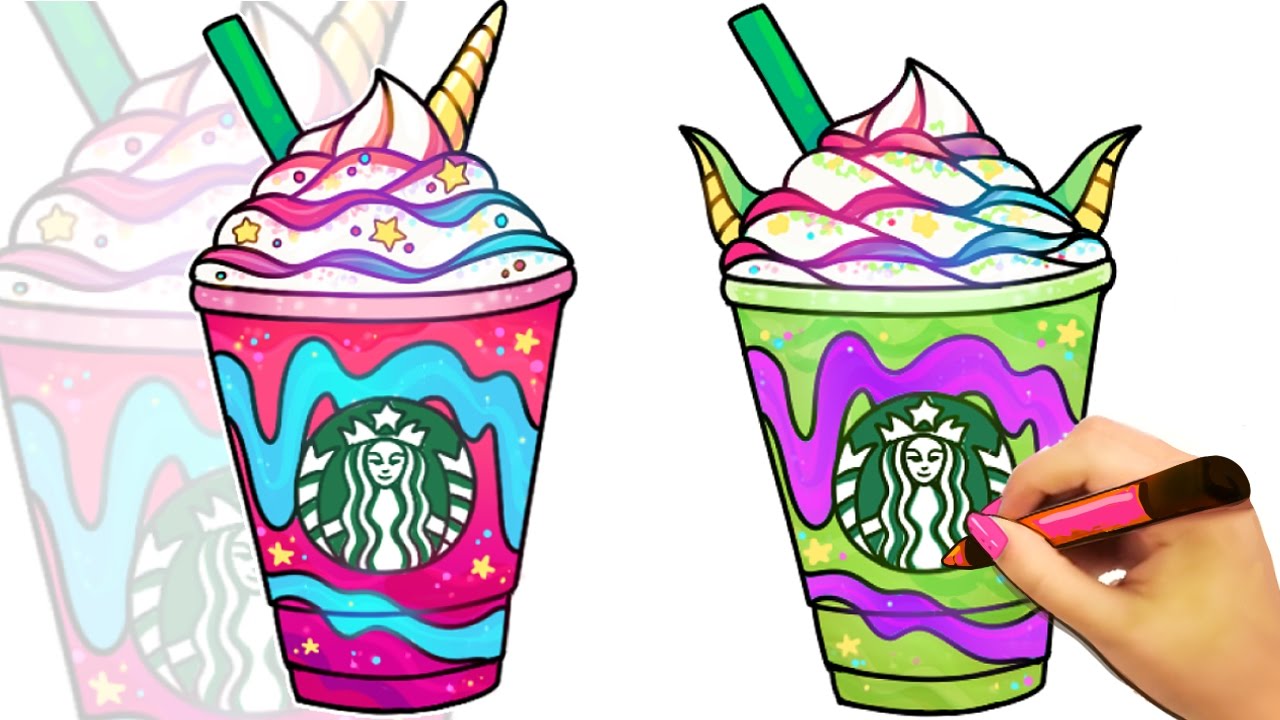 Starbucks Unicorn  Kawaii unicorn, Cute kawaii drawings, Unicorn