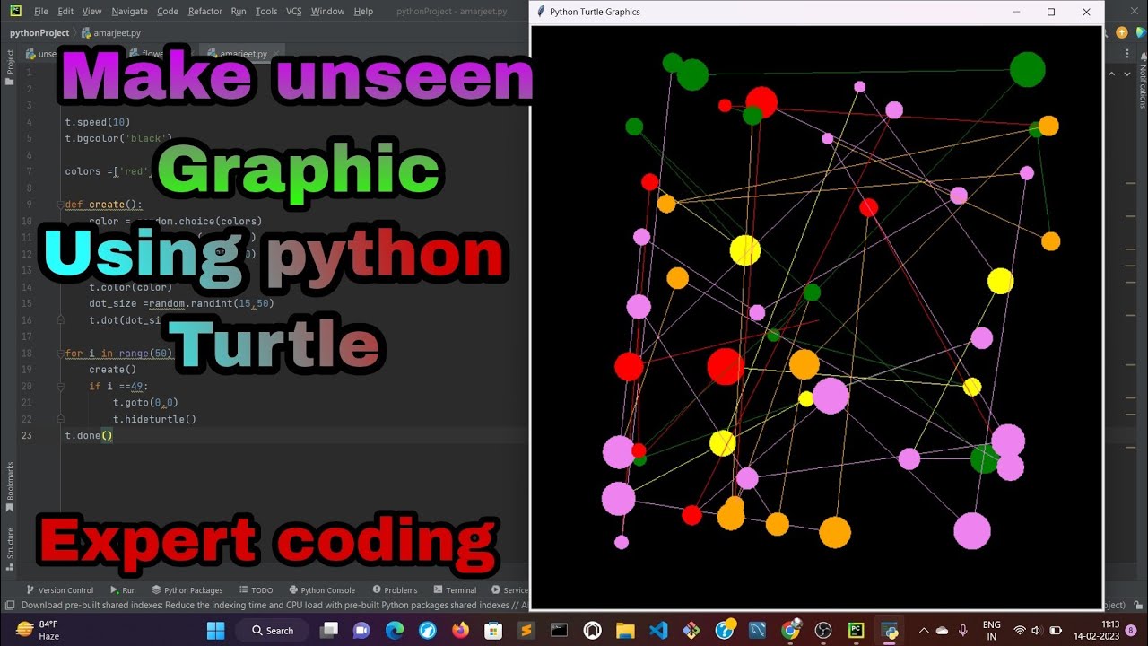 Make graphic design using python Turtle || make graphic design from ...