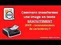 Comment transformer une image en texte gratuitement   ocr 