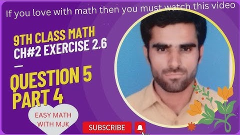 class 9 math chapter 2 exercise 2.6 question 5 part 4 || 9th class maths unit 2 exercise 2.6 Q 5