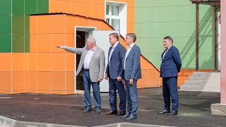 Алексей Дюмин посетил строящийся детский сад на Красноармейском проспекте в Туле