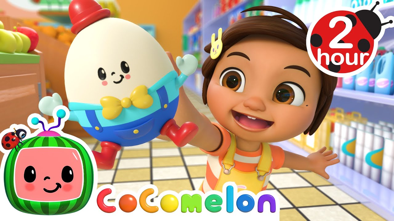 Humpty Dumpty Grocery Store  Wheels on the Bus and MORE CoComelon Nursery Rhymes  Kids Songs