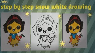 How To Draw Snow White Step By Step Snowwhite Drawing 