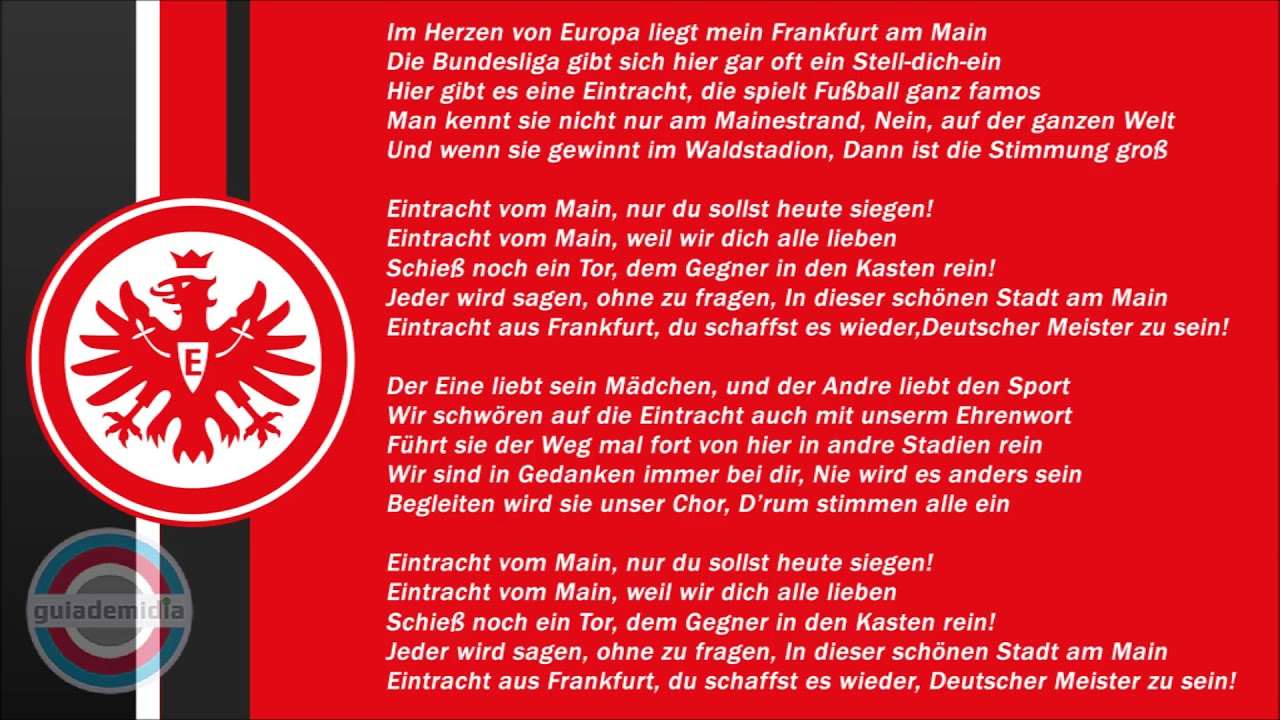 Polizeichor Frankfurt Im Herzen Von Europa Text Hino do Eintracht Frankfurt ( ALE ) | "Im Herzen von Europa" - YouTube