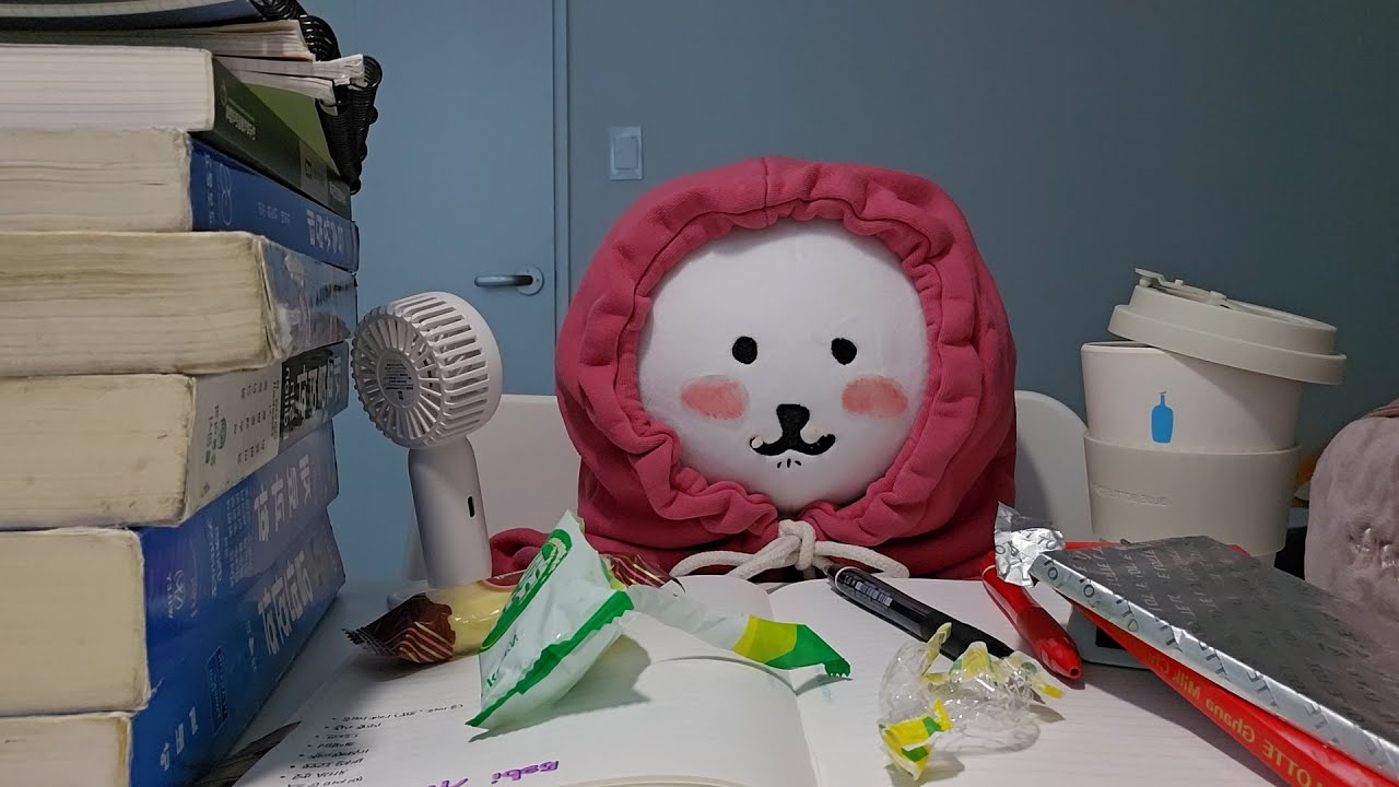 담곰이의 간식 먹방..이 아니라 기말 공부 함께해요 ASMR (+모닥불 소리)