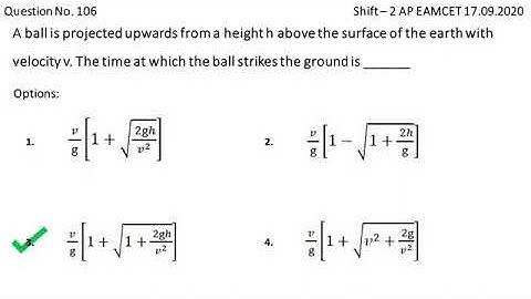 AP EAMCET Question paper Physics 17.09.2020 Shift 2 MPC paper with key #@luckybujjiofficial