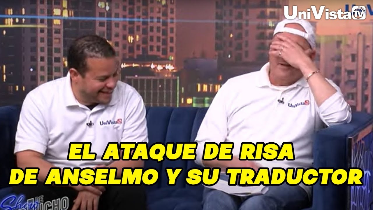 De tanta risa, Anselmo y su traductor casi no pueden hablar
