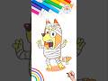 How to Draw Bluey | Draw Bluey Angry Chilli Easy Drawing 🌈 🐶 #bluey #short #forkids #angry