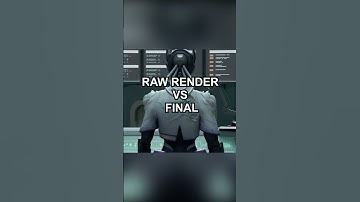 RAW RENDER VS COMP #blender #3d #valorant #edit #cgi #nuke #compositing