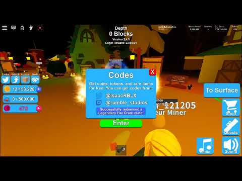 Mining Simulator Legendary Hats Code - new mythical crystal update codes area in roblox mining