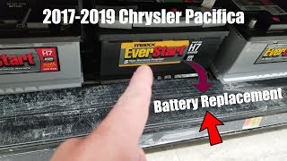 How to replace battery 20172019 Chrysler Pacifica