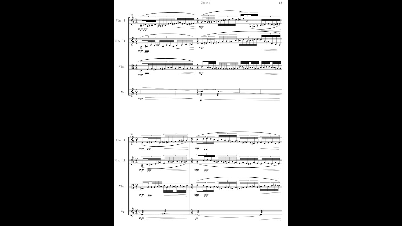 Matt A. Mason - Ghosts We Call Ourselves for String Quartet (2023) [Score-Video]