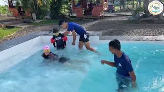 First Swimming Lesson Of James Drio Antonio & Anna Grace Jeauline Phipps Ll Learn To Swim Program