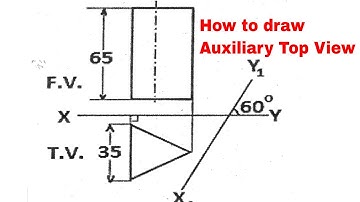 How to draw the Auxiliary Top view of a triangular prism? TDA 2021 Q3
