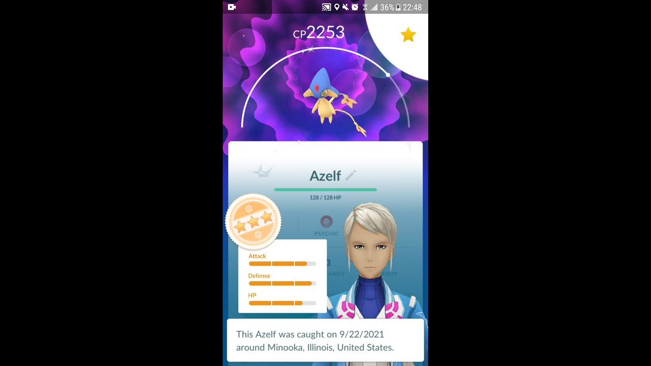 Catching Shiny Azelf - Pokémon Go