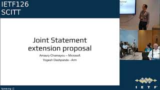 IETF 126: Supply Chain Integrity, Transparency, and Trust (SCITT) 2026-07-24 07:00