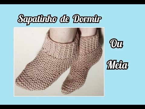 sapatilha em trico para dormir