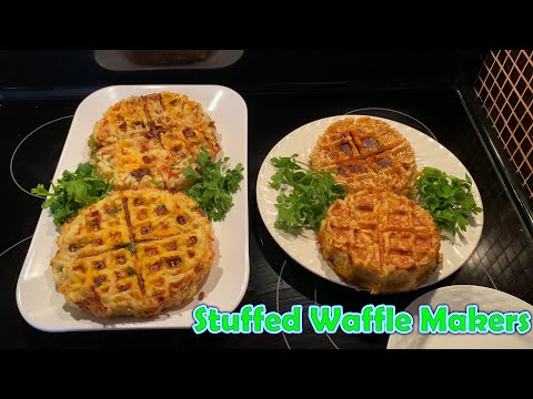 7-inch PowerXL Wafflizer vs. 5-inch Presto Stuffler 😋 Stuffed Mac &amp; Cheese Waffles