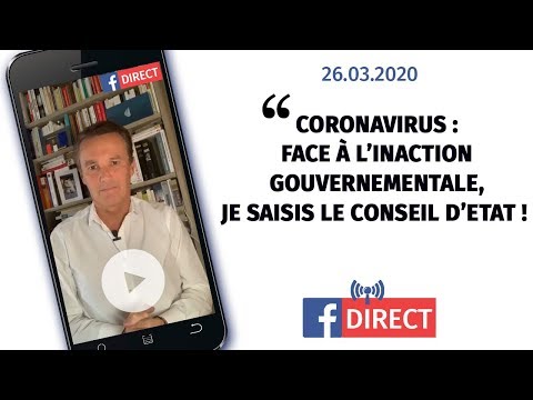 Coronavirus: face à l’inaction gouvernementale, je saisis le Conseil d’Etat ! Coronavirus: face à l’inaction gouvernementale, je saisis le Conseil d’Etat !