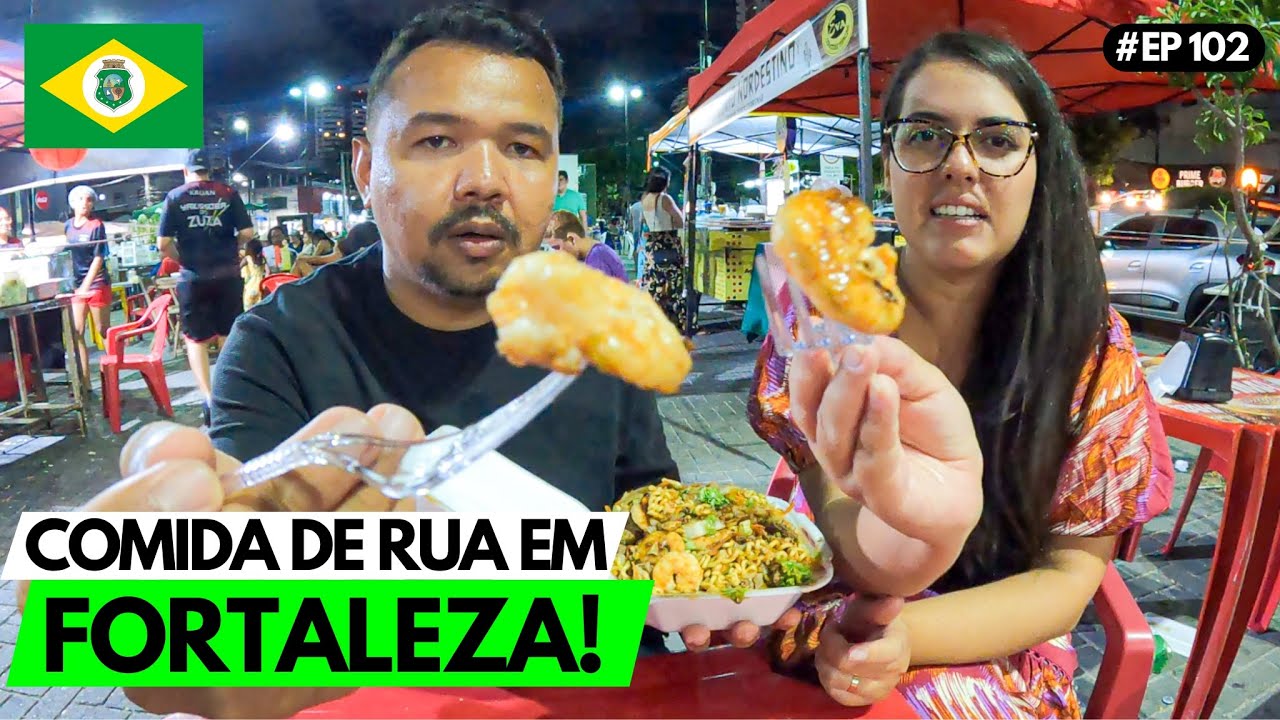 EXPERIMENTANDO COMIDA DE RUA NOTURNA EM FORTALEZA! 
