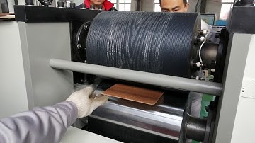 export to Mexico - MDF embossor machine -- salerjessica@tongsanextruder.com