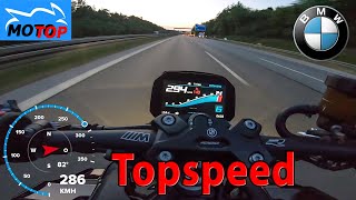 BMW M1000R (2023) - TOPSPEED on AUTOBAHN - GPS 286 km/h